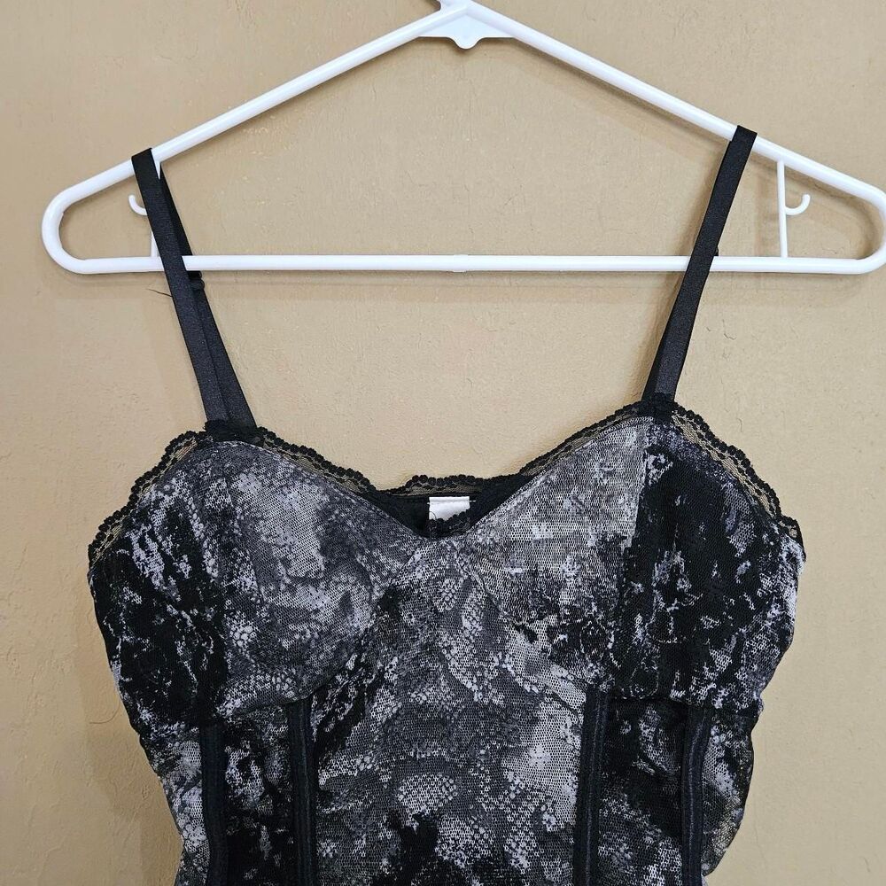 grunge goth black gray lace camisole - Picture 3 of 4